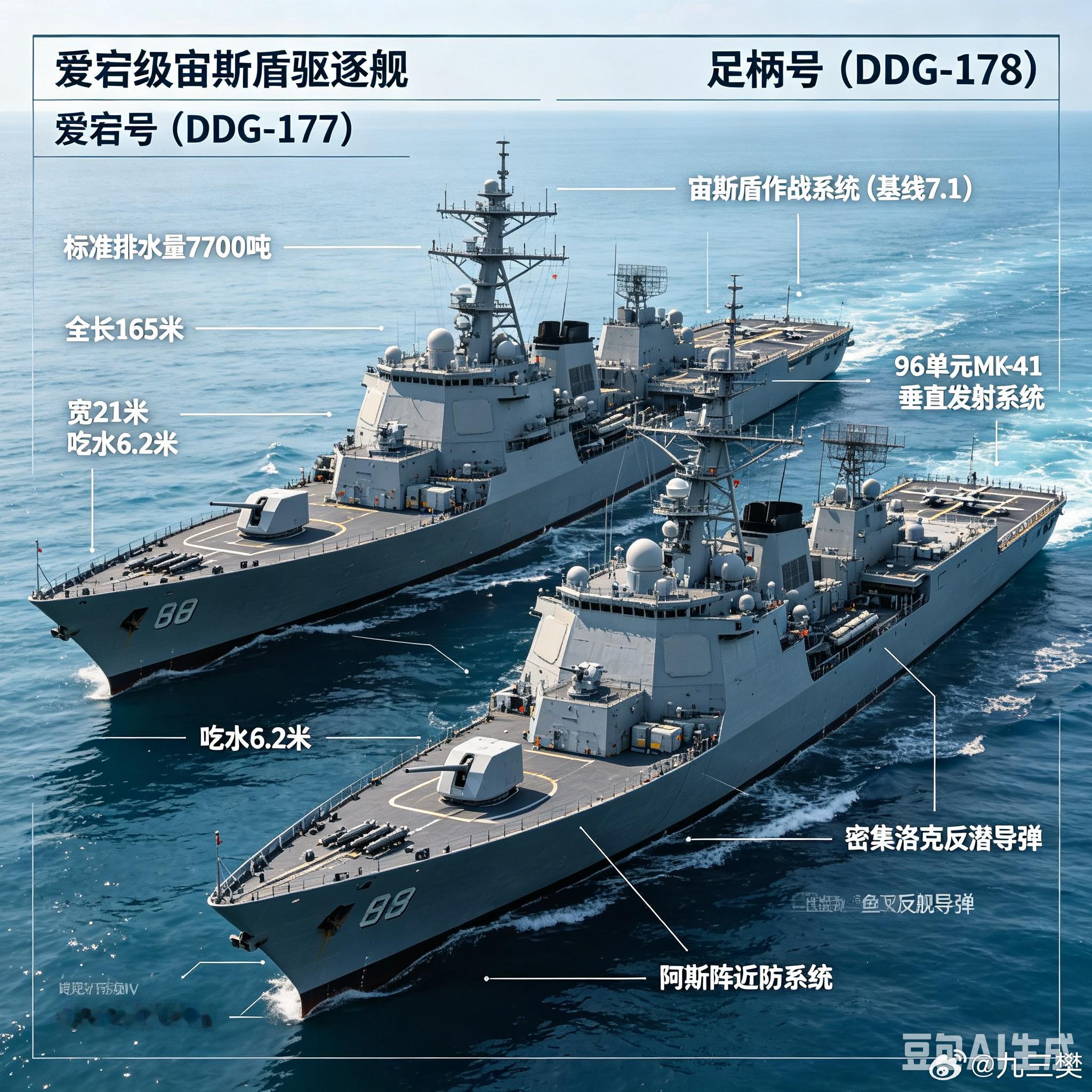 军事ai新视野 日本爱宕级宙斯盾驱逐舰（2艘）ai热力追踪 定位：日本第二代宙斯