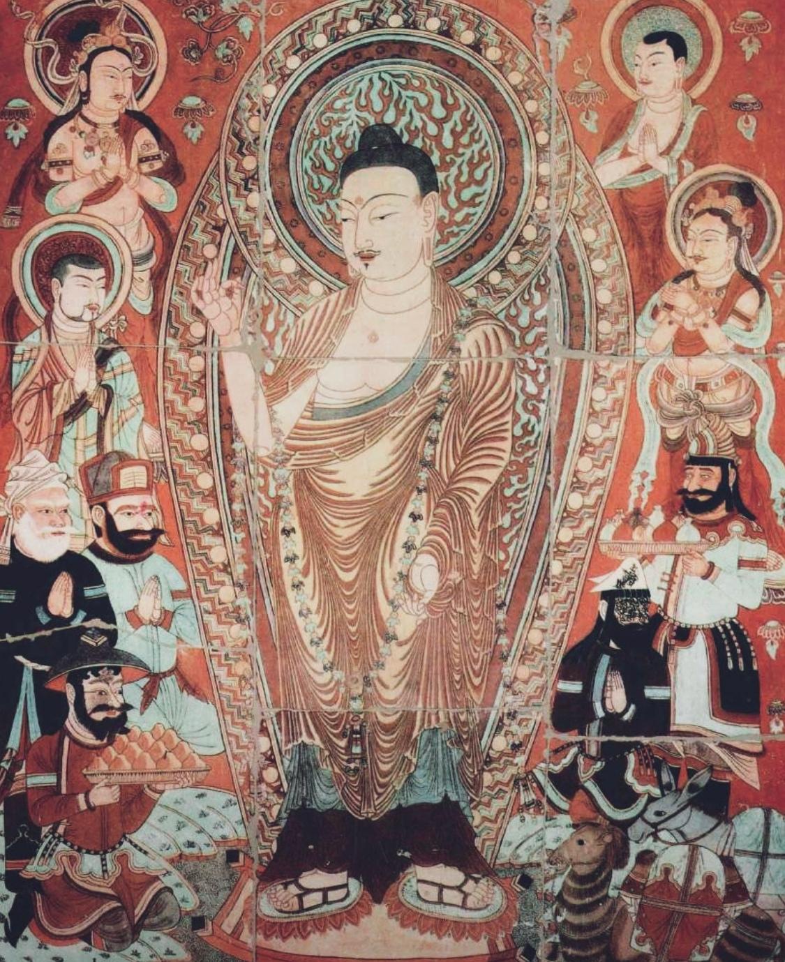 西域柏孜克里克石窟壁画。怛罗斯之战～中亚史上关键战役 751年，唐安西...