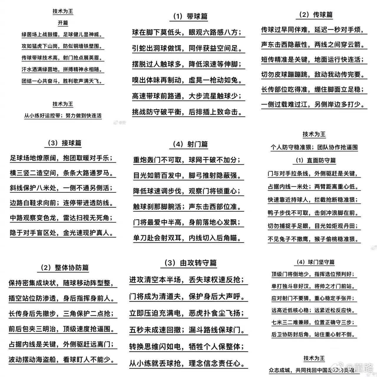 不能说这些是错的，但确实比较难记，有的有点生凑的感觉。比如“进攻清空本半场”——