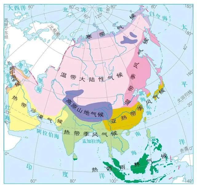 同纬不同命啊，一样被北回归线穿过的地方，印度是热带，我国两广却是亚热带。
看地图