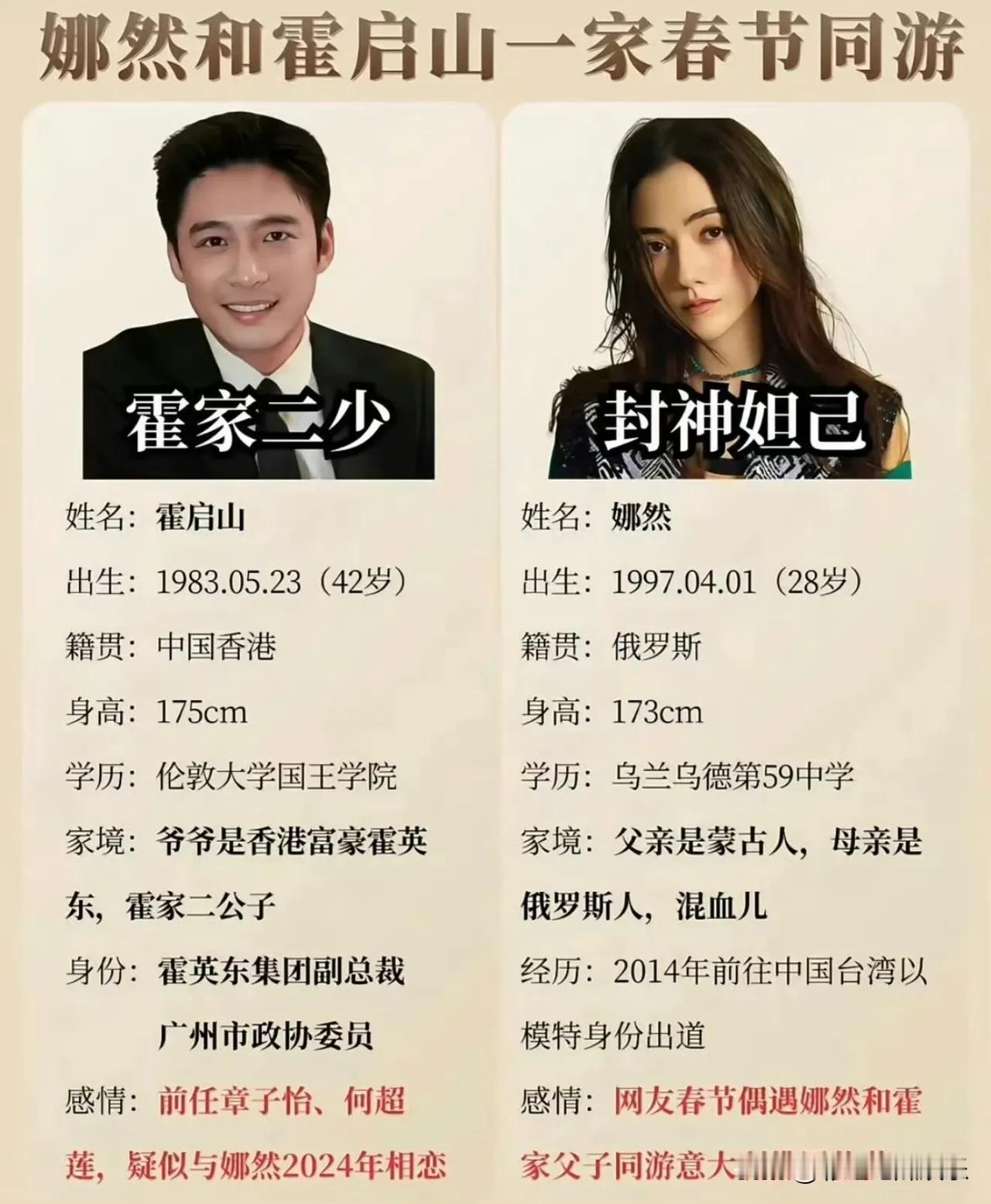 恭喜娜然以后要和郭晶晶当妯娌了，网传霍家二少爷要结婚了！

一个28岁一个42岁