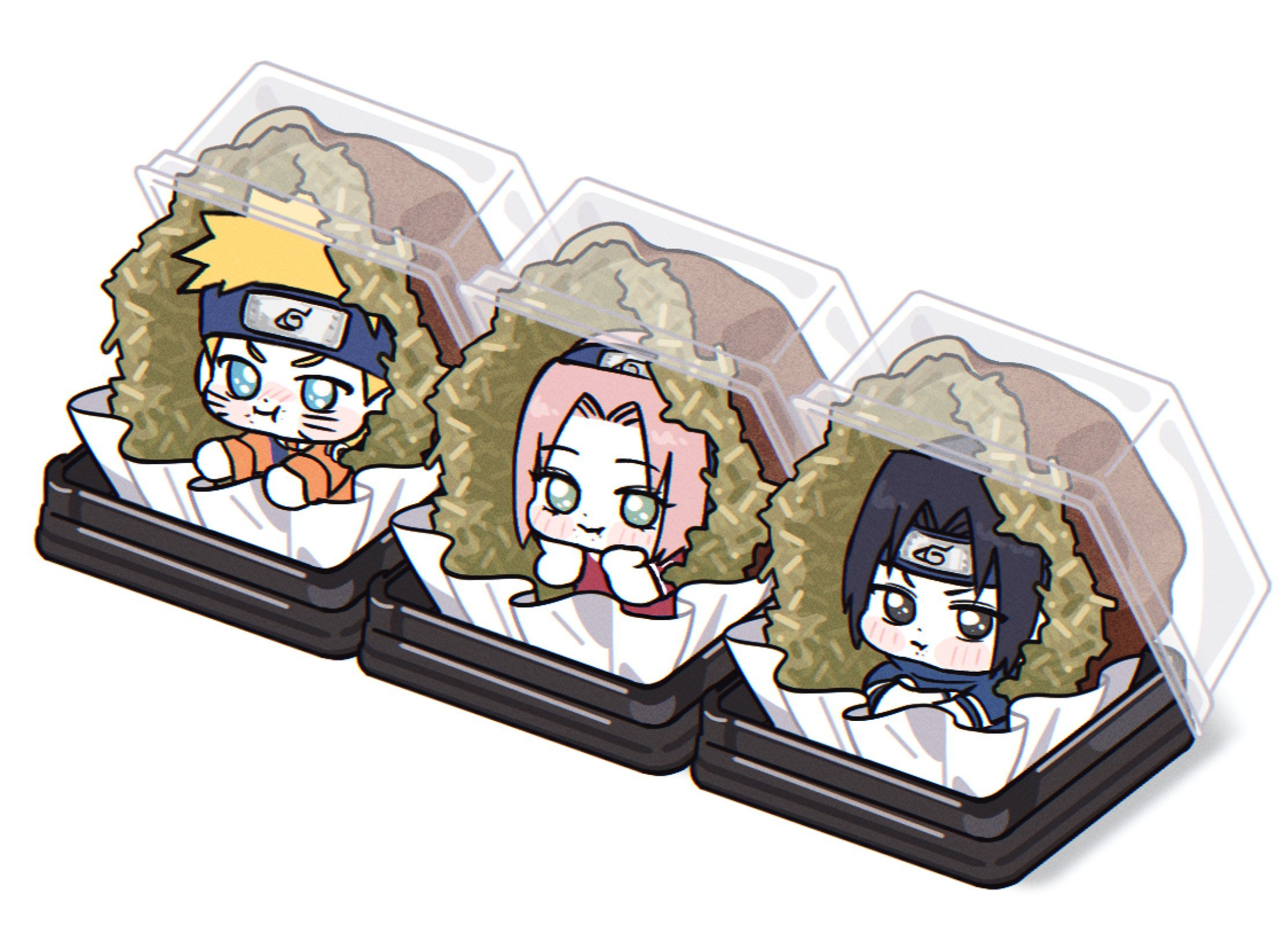 分享X上同人画师 mingsgugu 近期新绘制的火影插画！还要被这群萌物控制多