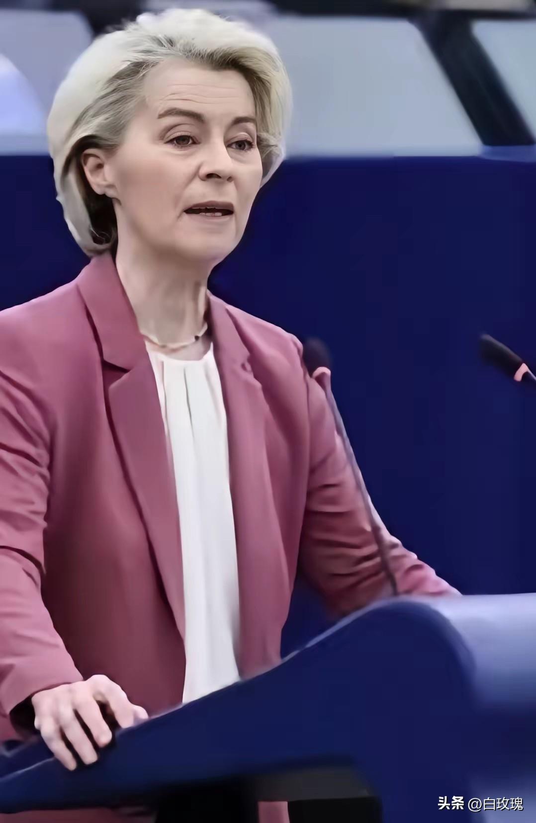 欧盟委员会主席冯德莱恩，一边想赚中国市场的钱，一边紧跟美国对华频频使坏，反复在经