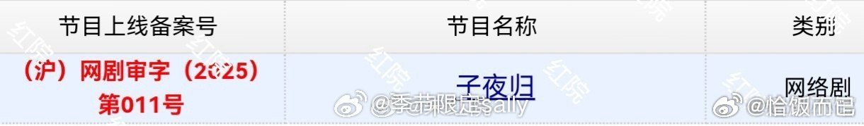 许凯、田曦薇主演的子夜归 过审下证😌 ​​​