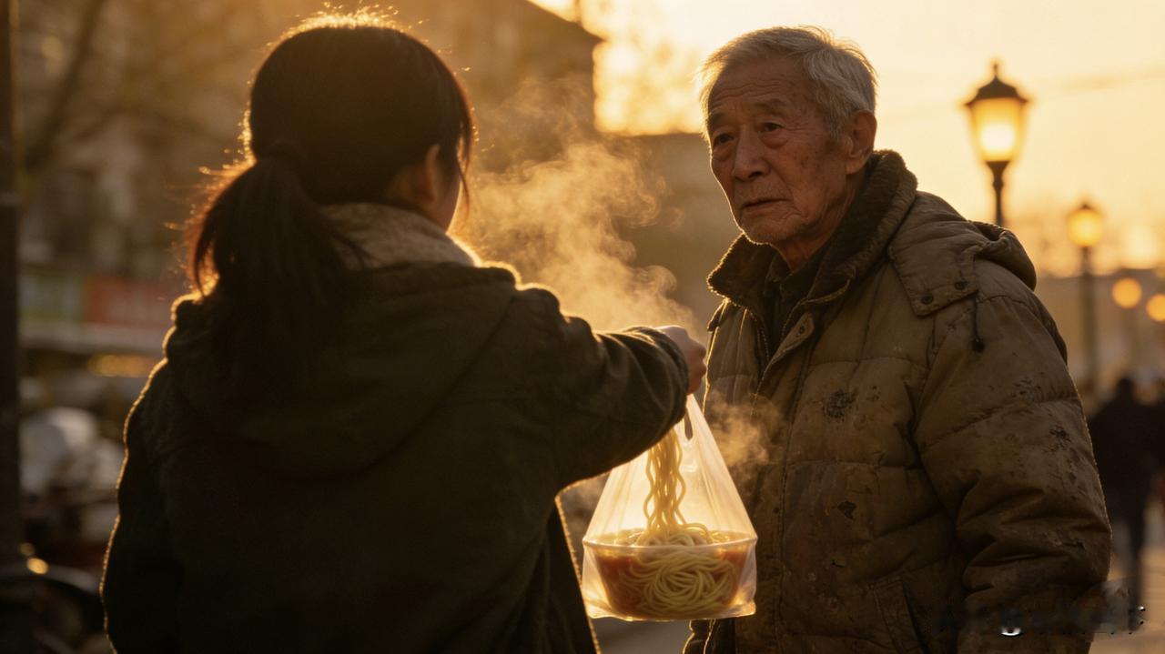 破防了！七旬老人求一碗面，女孩的举动让无数人红了眼……
 
郑州街头，七旬老人饿