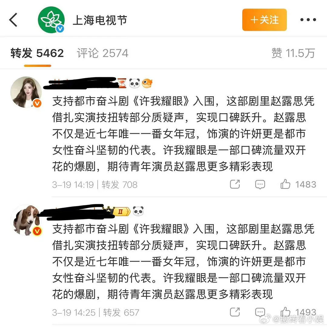 赵露思粉丝到底在干什么？许我耀眼从头到尾配音再混着自己原声，入围可能性为0 
