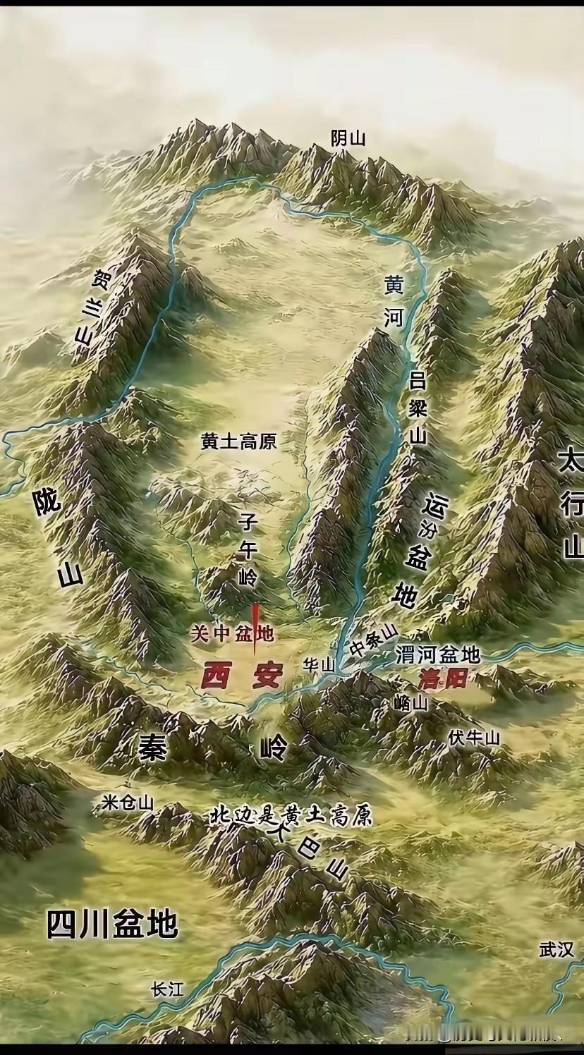 黄河的奇特走位，像一根带子绕行贺兰山、阴山、吕梁山，写了一个大大的几字。阴山下即