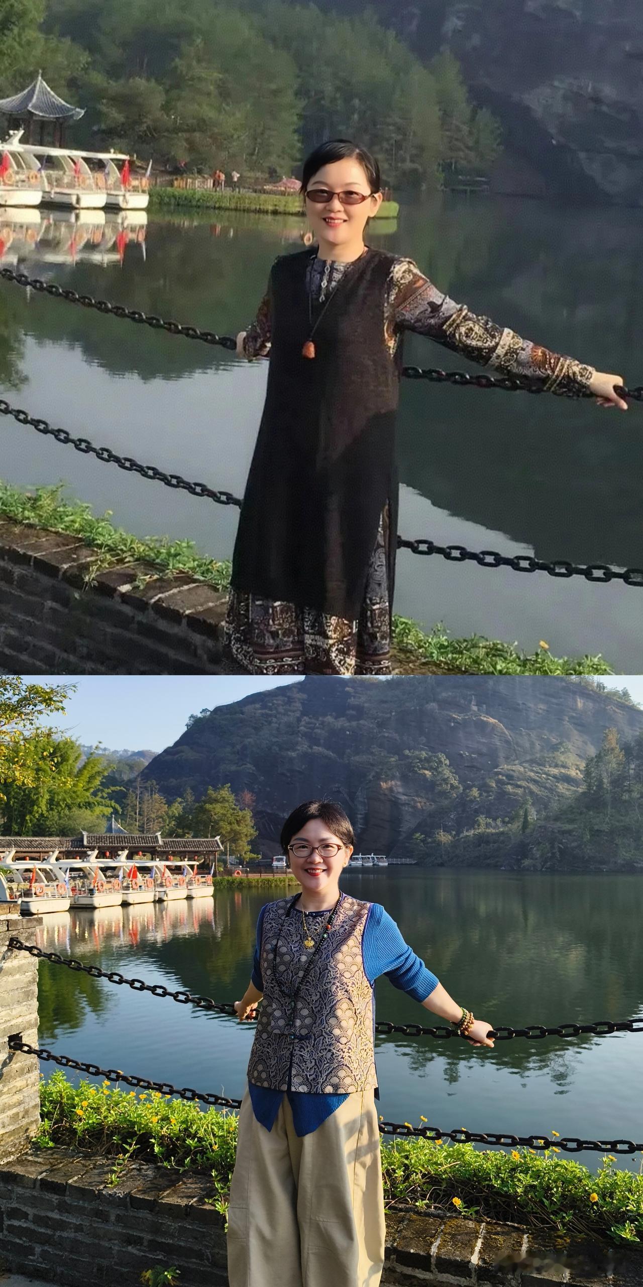 十年前后惊人的相似
我同一地点的同一姿势
翻到十年前的游石门湖的相片
十年前后动