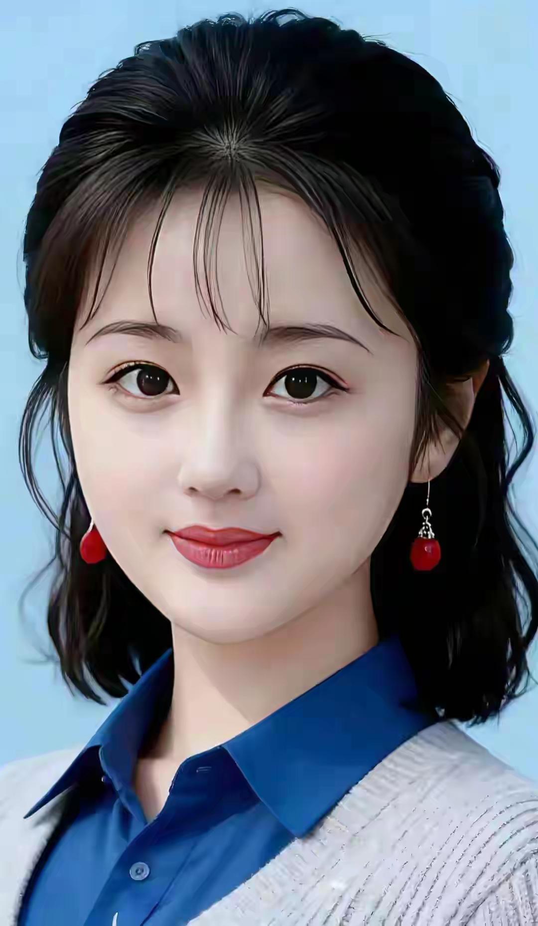 温柔甜美的微笑，红唇与耳环相映成趣，优雅气质扑面而来。红唇与耳环搭配，优雅感肯定