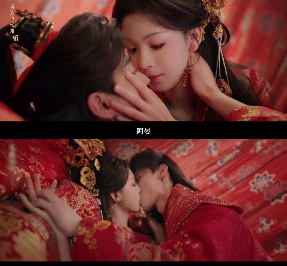 内娱照着这个标准拍！！男帅女美一直亲亲亲，亲到口红都没了！陈瑶和全伊伦真的真的好