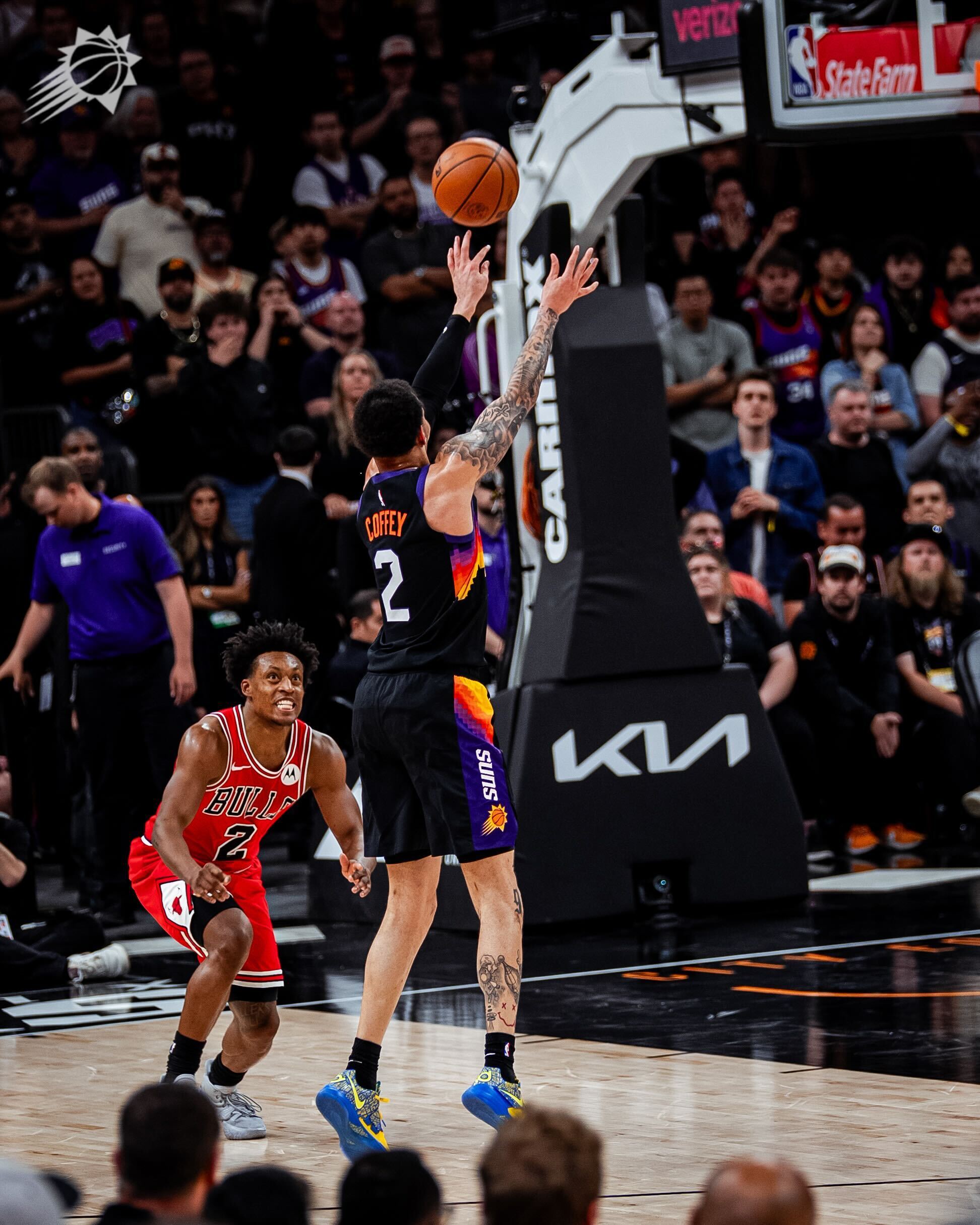 科菲三分再中！3分分差！菲尼克斯太阳 ｜旭日东升｜公牛vs太阳