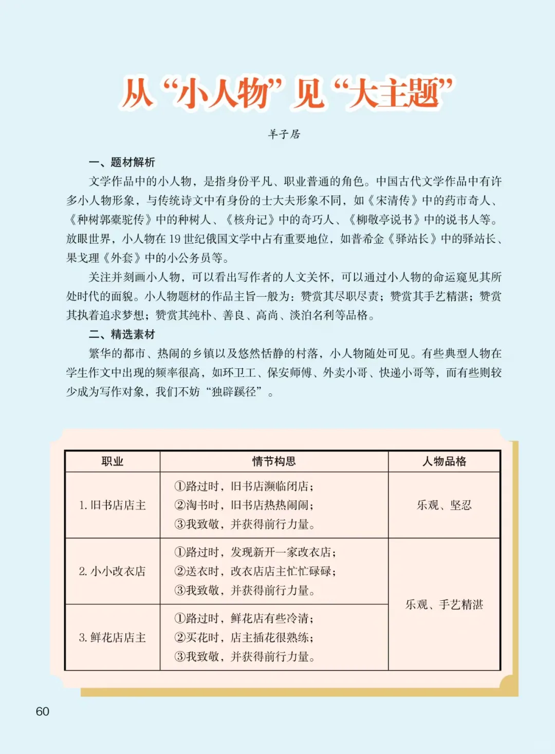 从小人物见大主题！教你写好小人物类作文