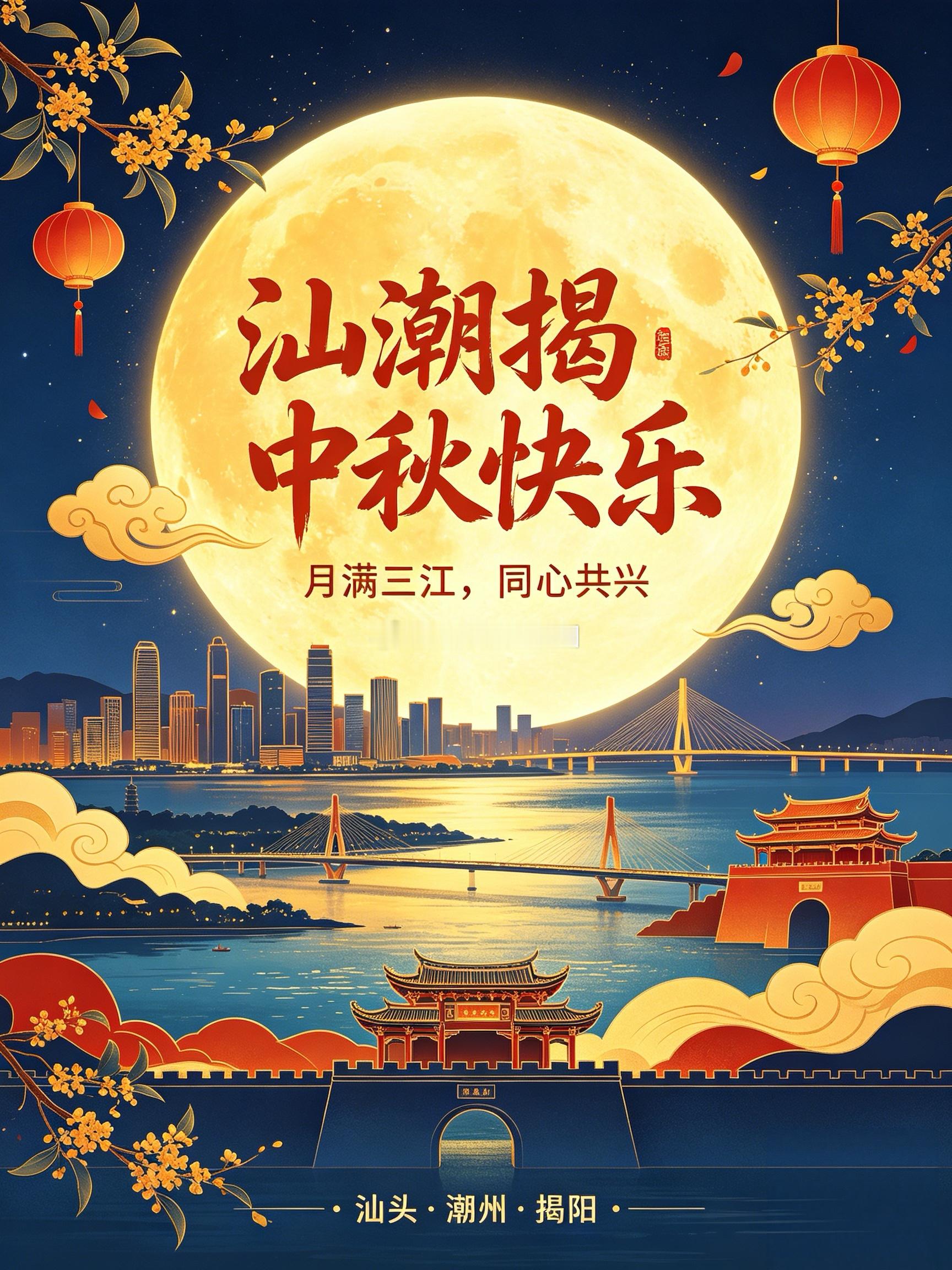 大汕头湾区[超话]汕潮揭都市圈 但愿人长久， 千里共婵娟。 ​​​