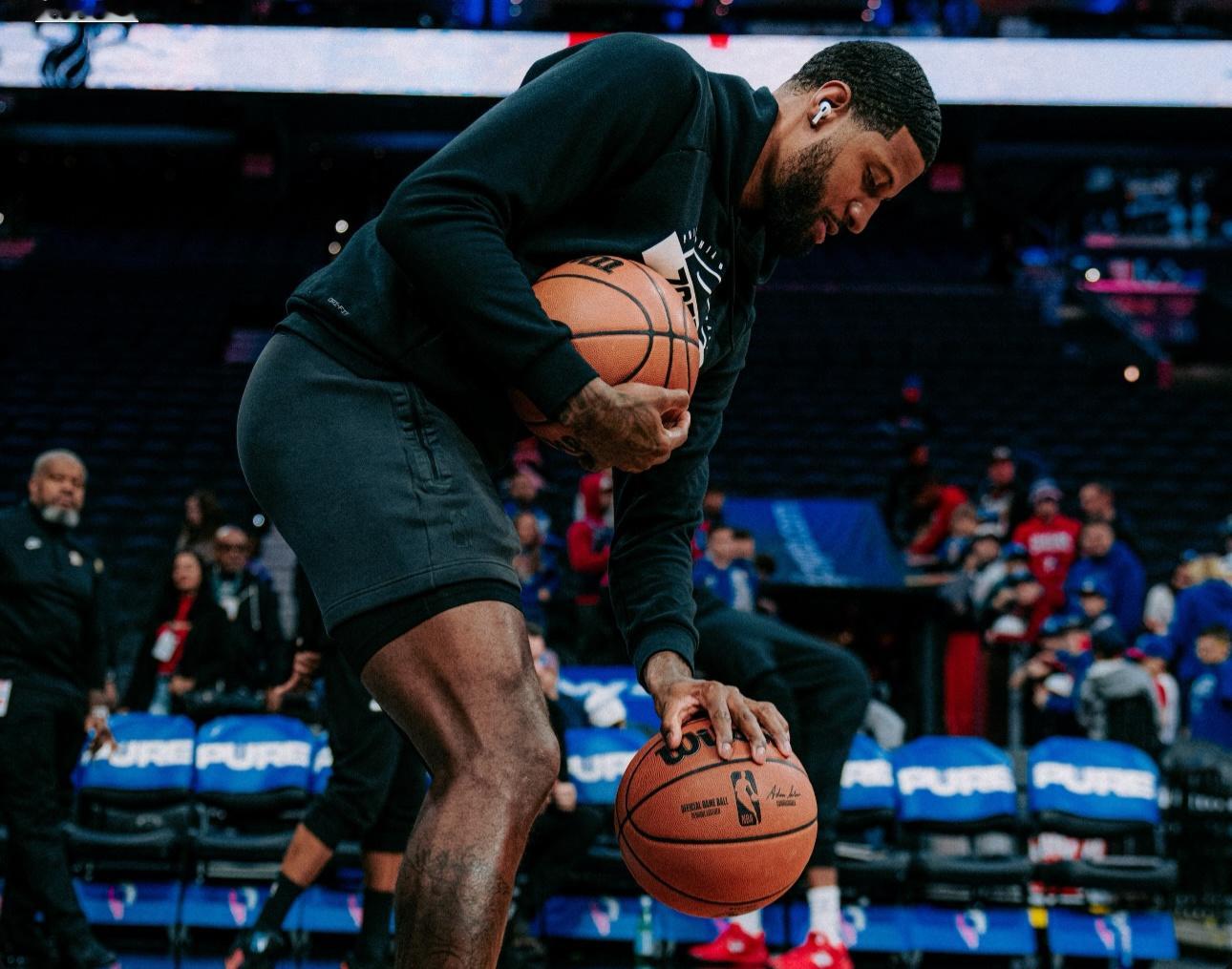 分享保罗·乔治赛前热身训练酷图