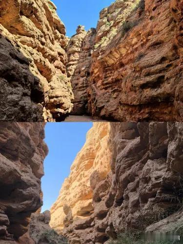 闯入西北大地裂痕平山湖大峡谷有多绝如果说七彩丹霞是张掖温柔的画卷，那平山湖大峡谷