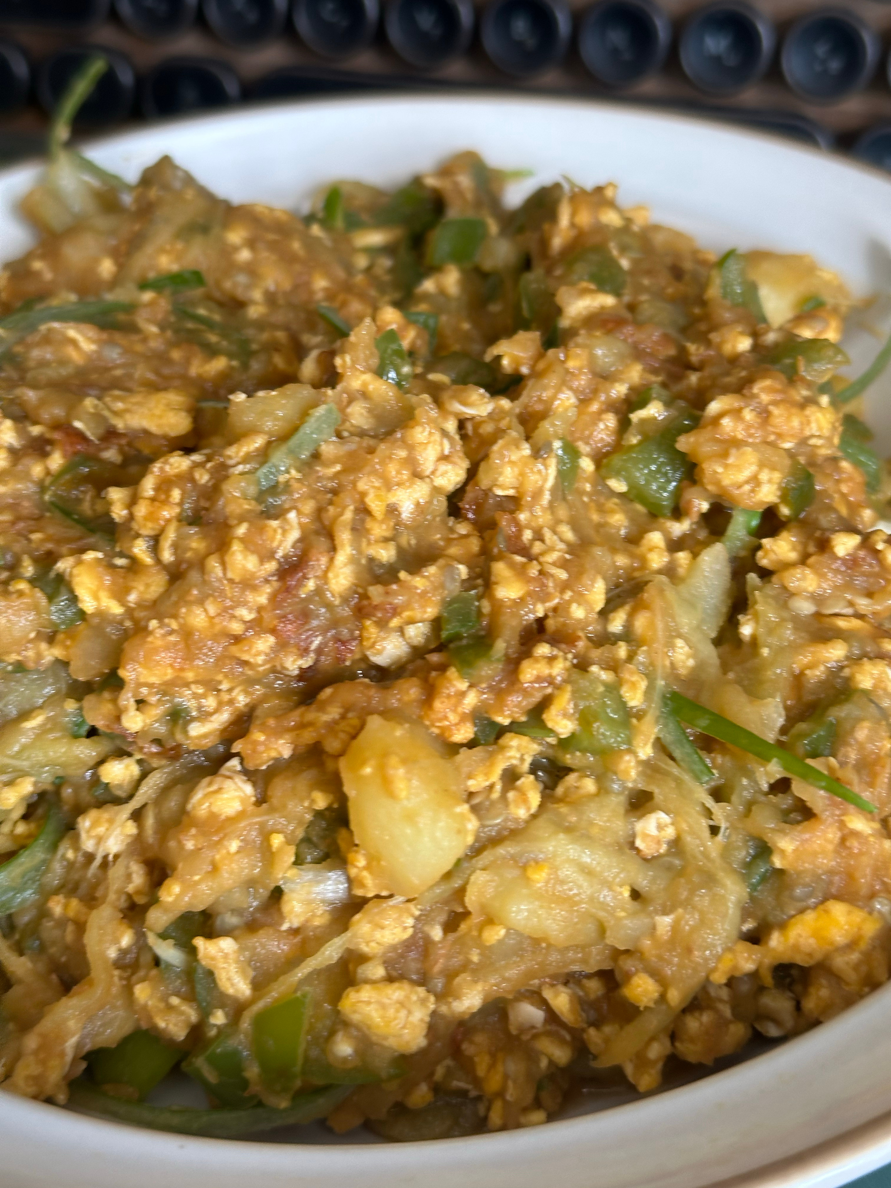 茄子土豆鸡蛋酱，随机捕获一个东北人。 