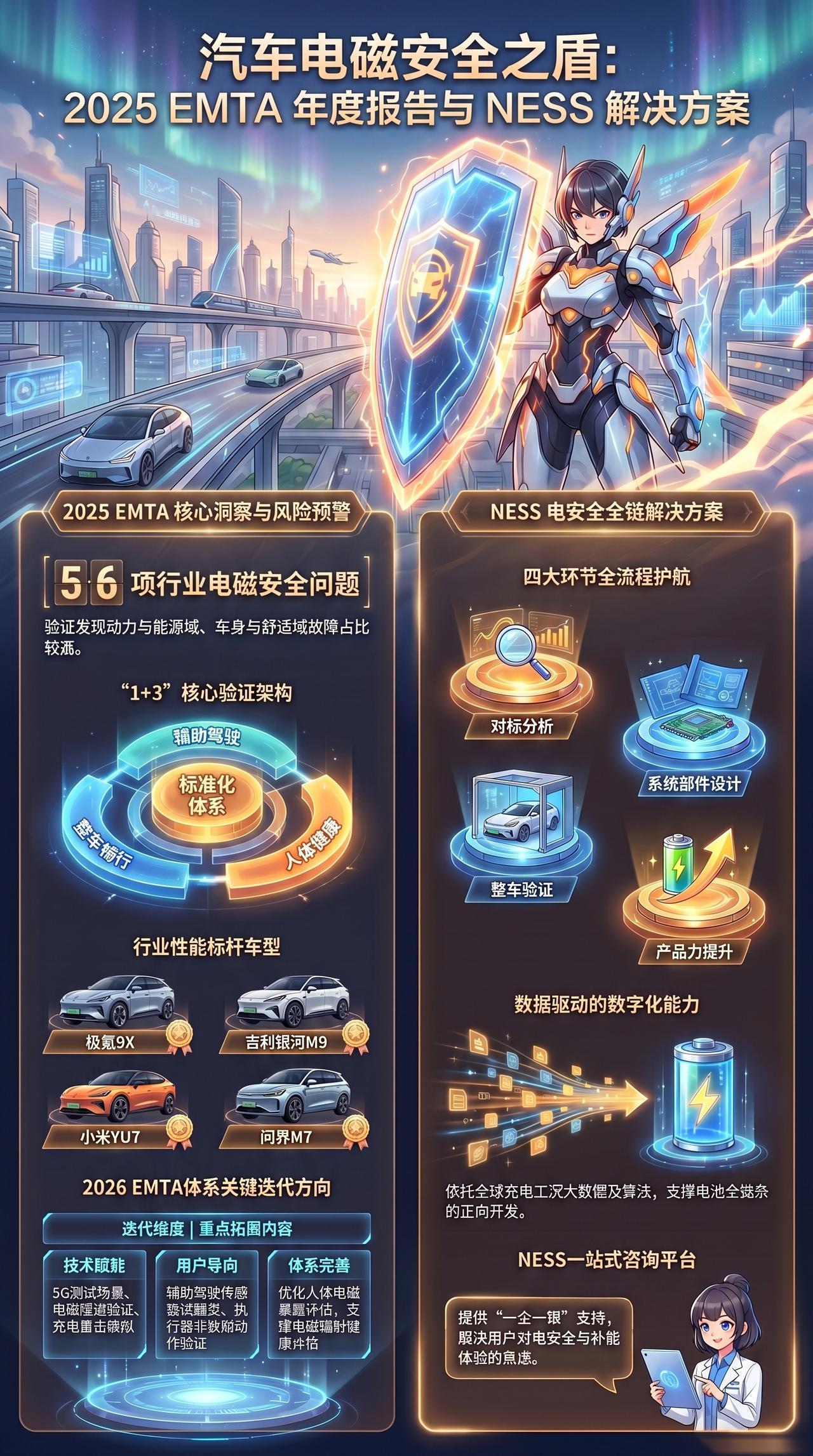 一图看懂 中汽新能源的NESS 汽车电磁安全之盾