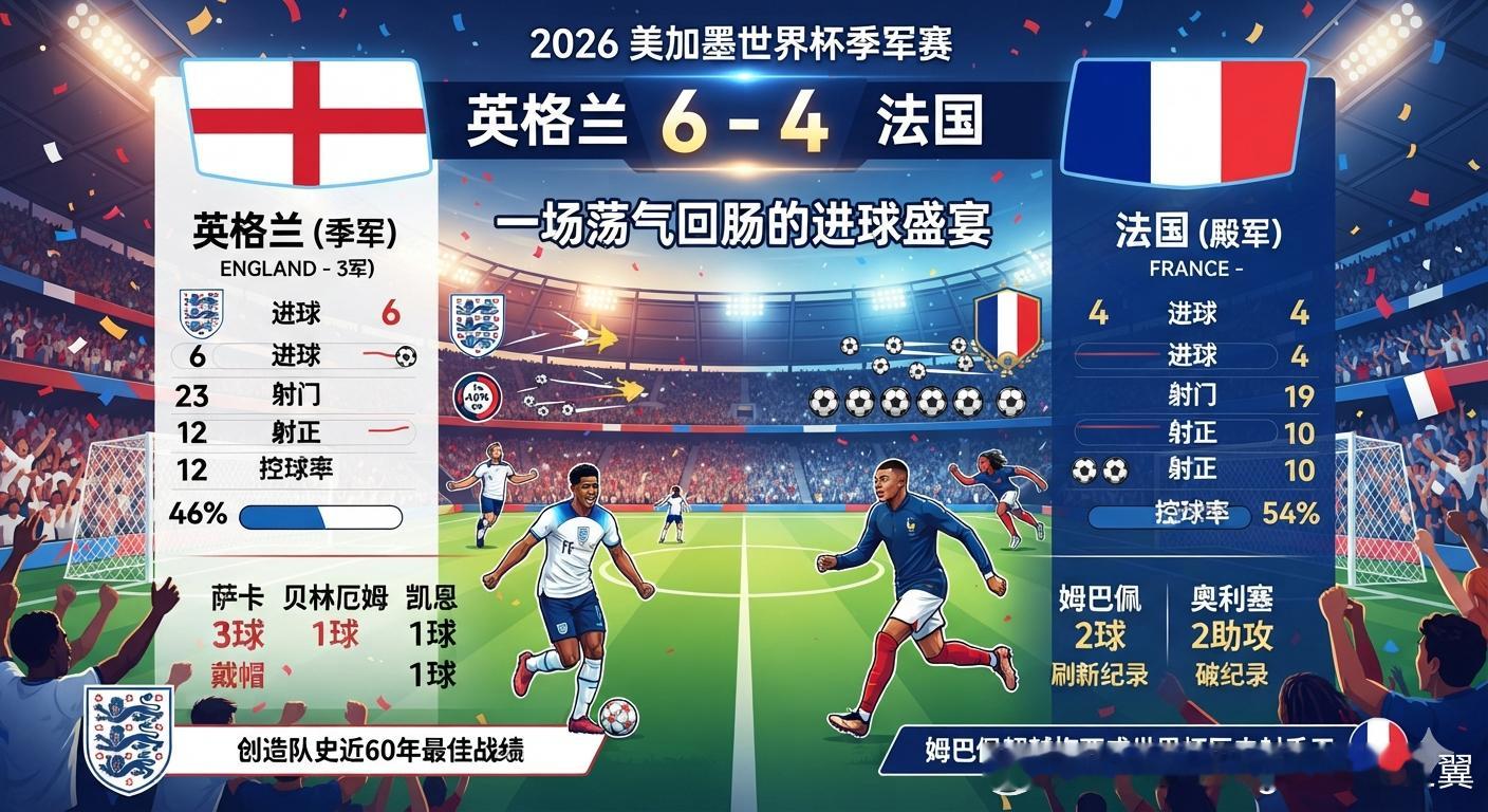 法国英格兰 诚信互刷 大V观赛团 在刚刚结束的2026年美加墨世界杯三四名决赛中