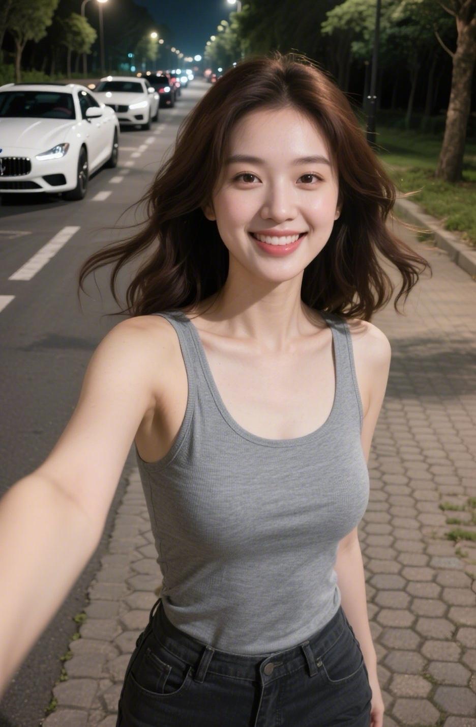 只差1公里，今晚就打卡5公里完成！继续坚持吧少女…[偷笑]