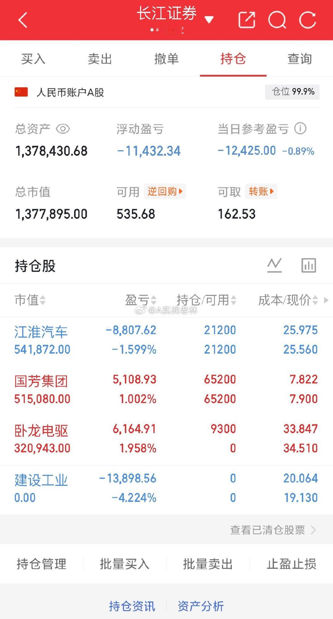 实盘记录.第51天A股