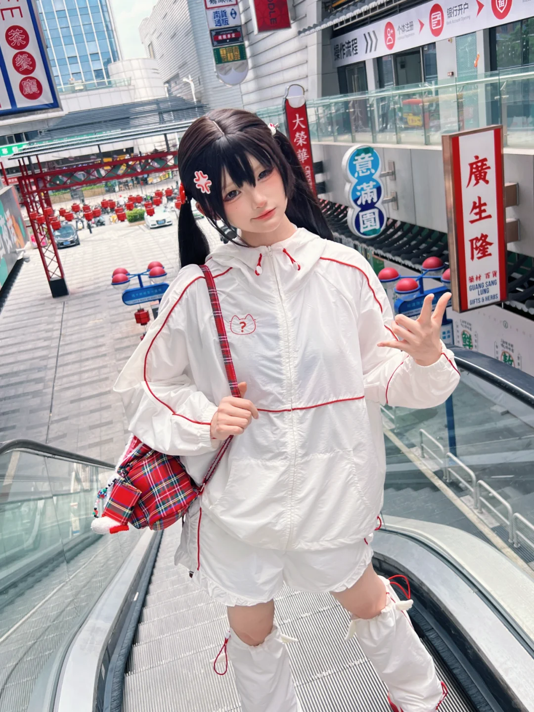 ⌯'ㅅ'⌯猫猫头防晒服有点萌