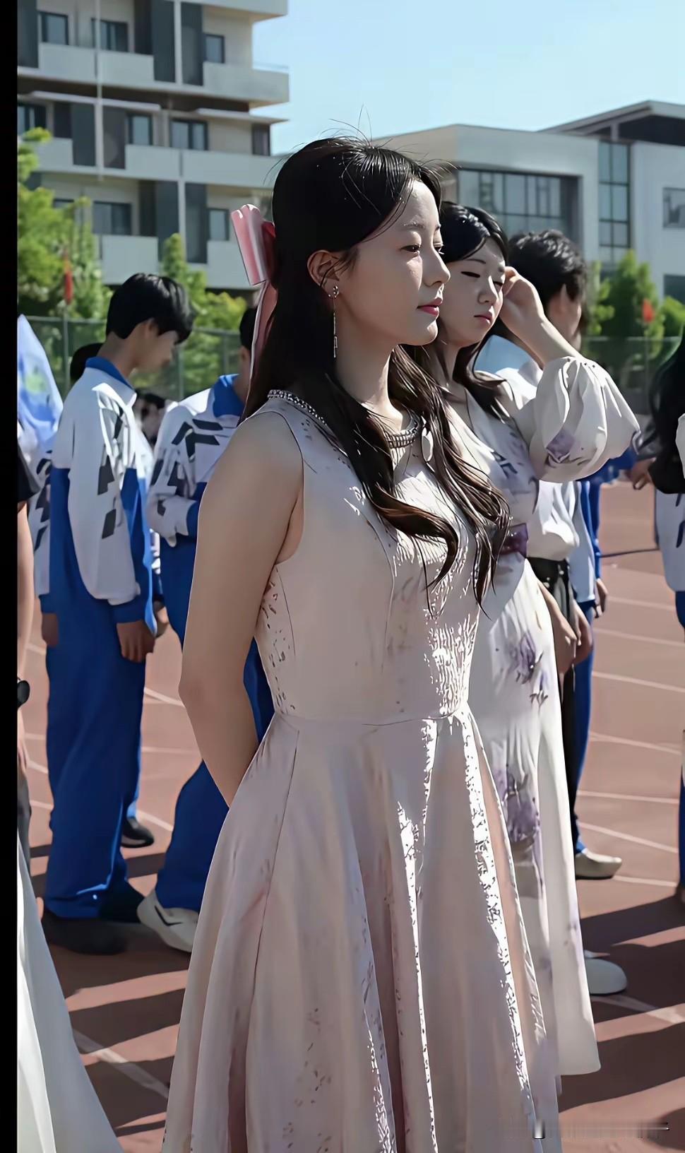 放在任何年代，这位老师的容貌都很能打。