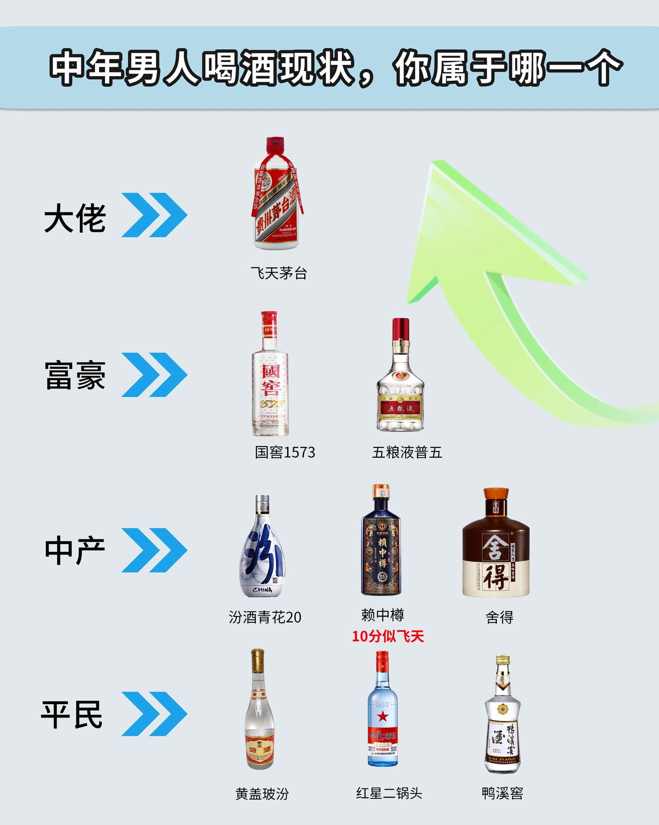 国内男人喝酒的层次，什么层次喝什么酒，看看你适合喝什么酒？

&【大佬】
飞天茅