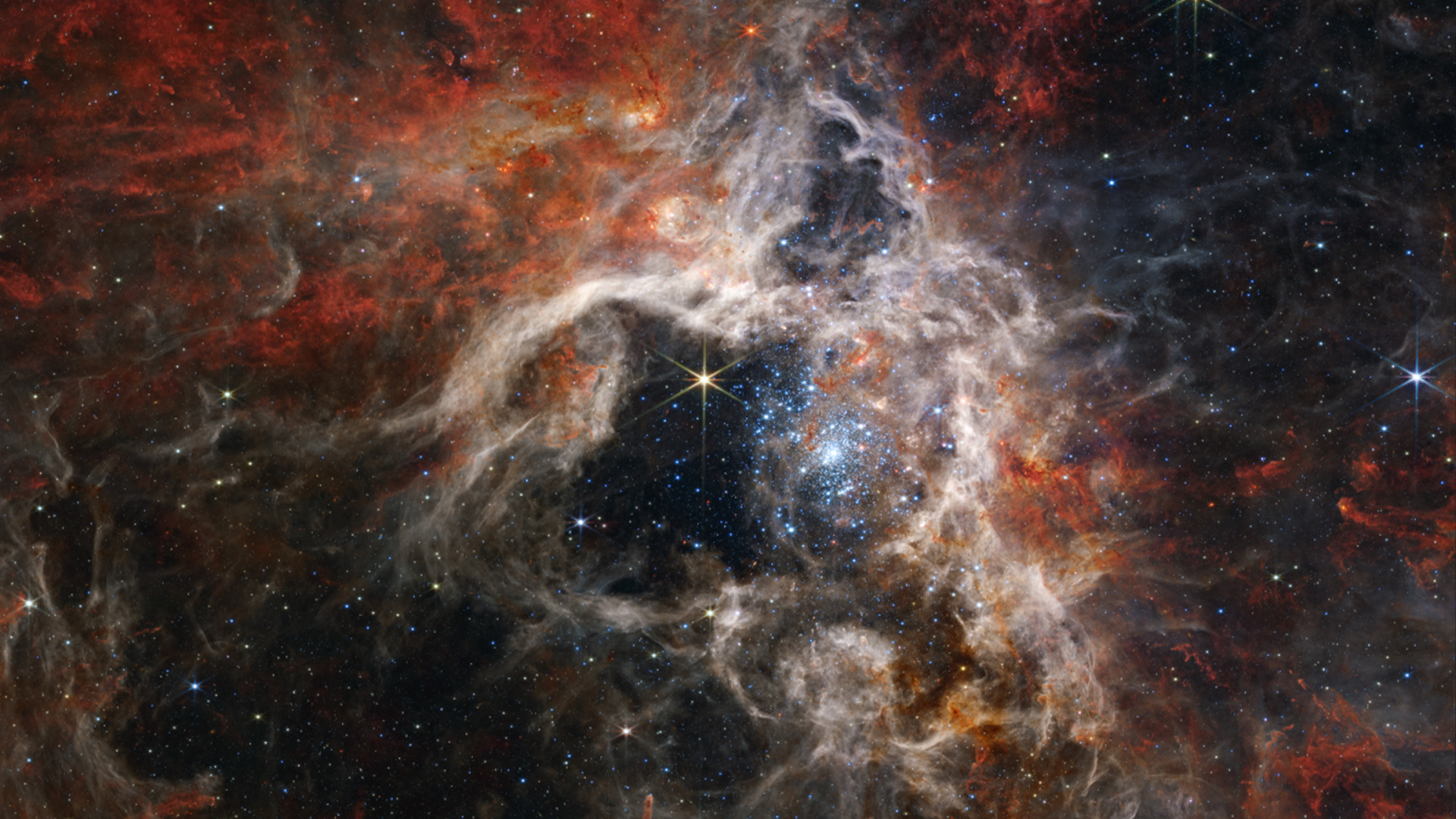 #十大诡异星云# #每天一天文图# 6. Tarantula Nebula 狼蛛
