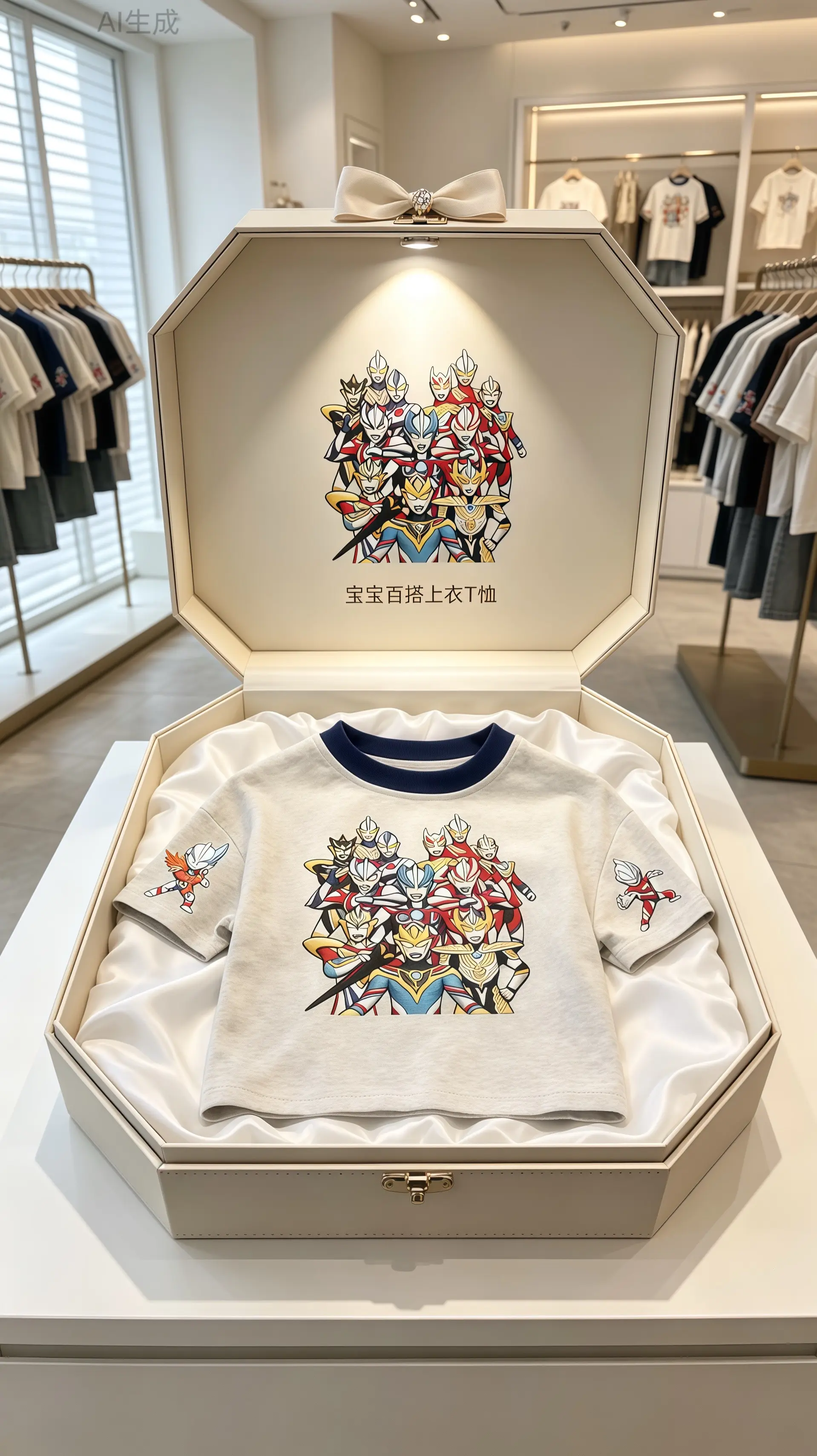 潮娃穿搭男童穿搭 短袖恤 高品质童装奥特曼