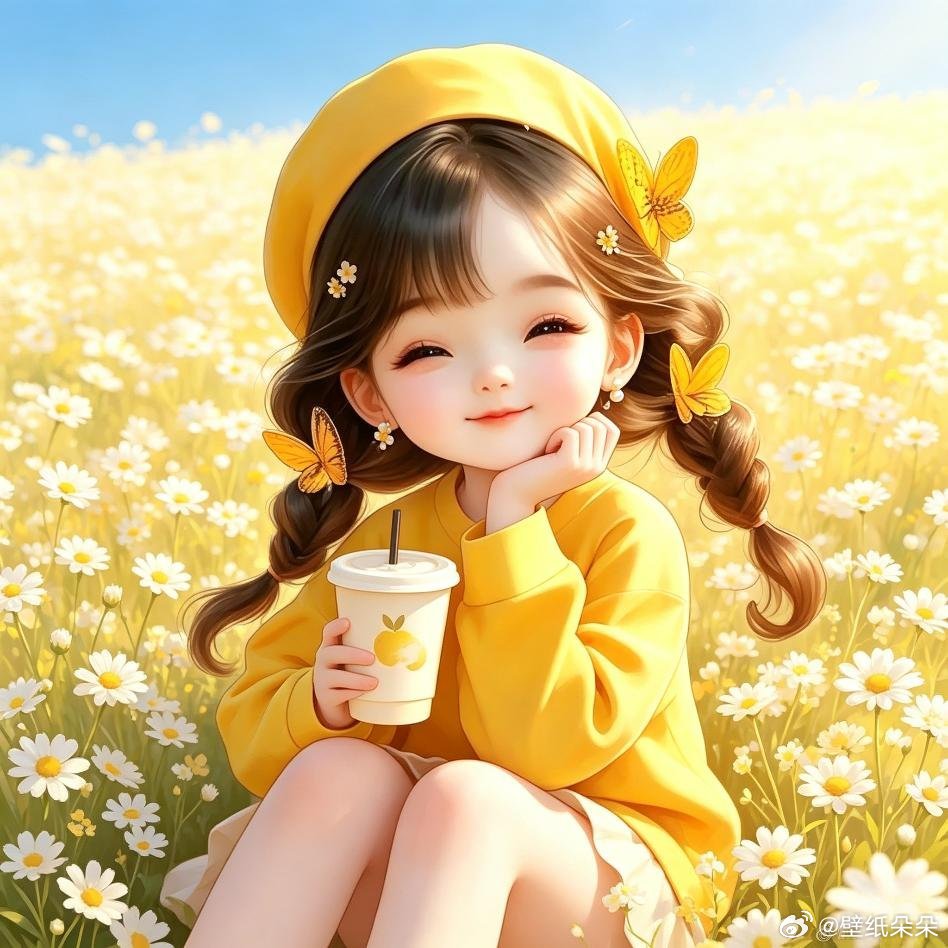 超可爱的元气少女卡通头像 