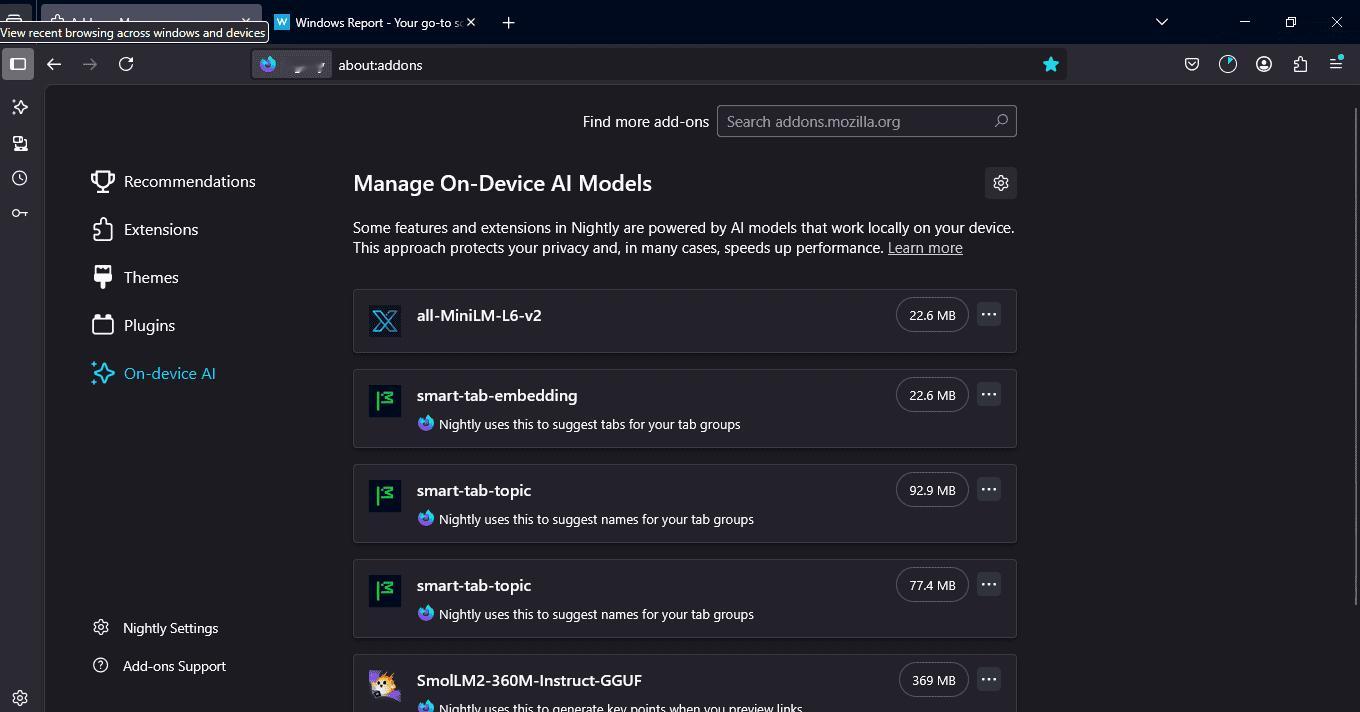【火狐 Firefox 140 浏览器新特性：可管理、删除端侧 AI 模型】科技
