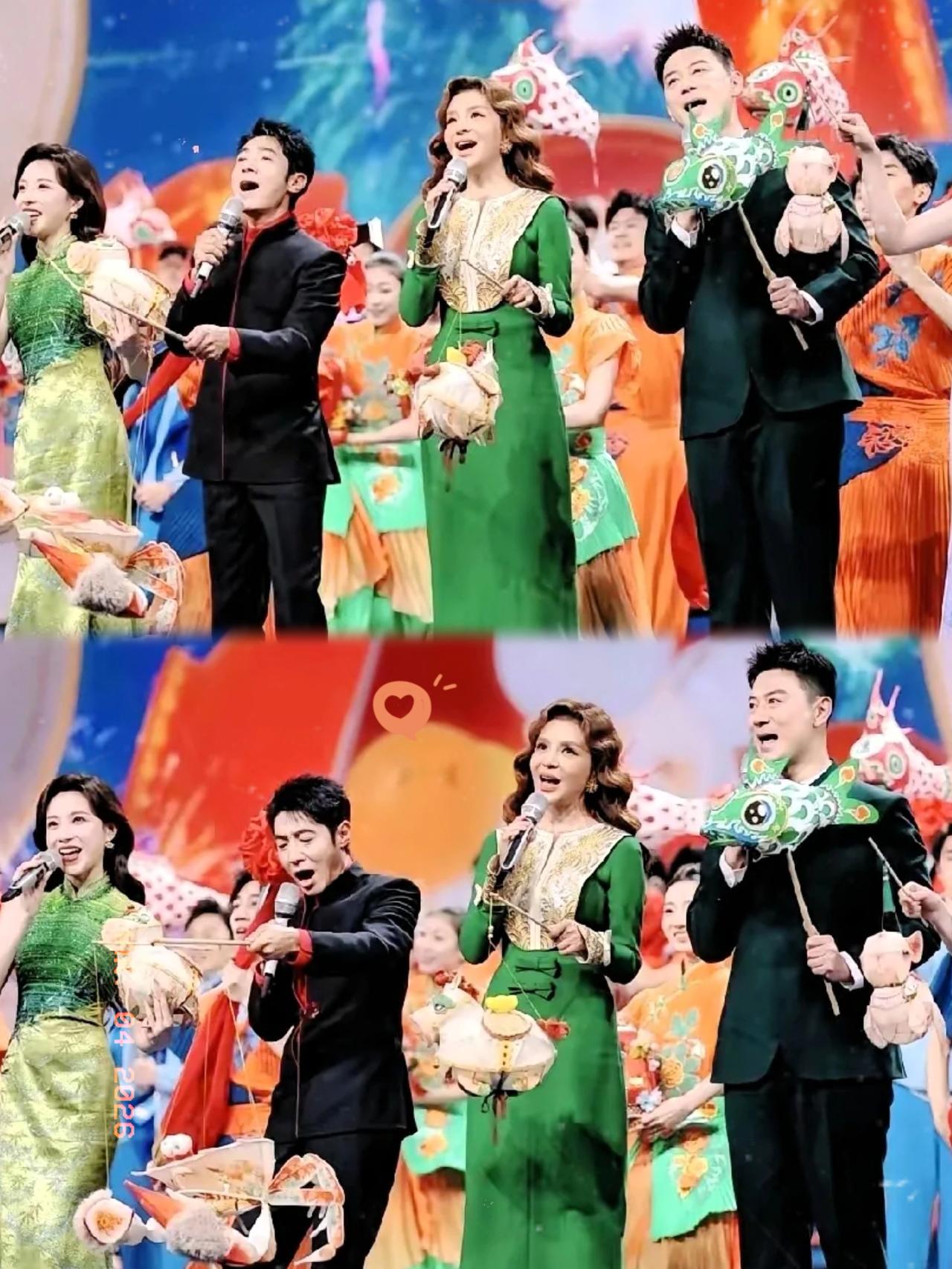 不是我吐槽，
央视元宵晚会，
到底是哪个鬼才想的主意，让男女主持人互相对唱啊！