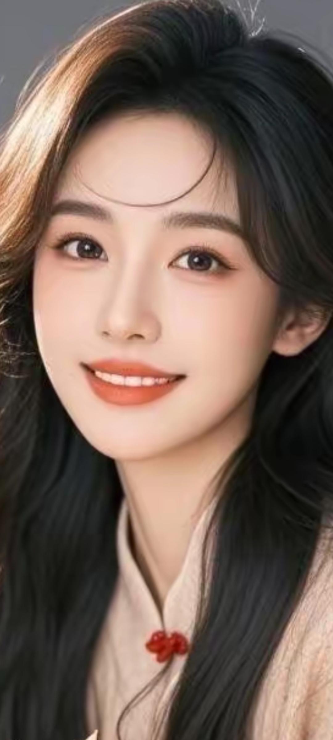 甜美笑容，温柔如水，红唇轻启，惊艳时光。