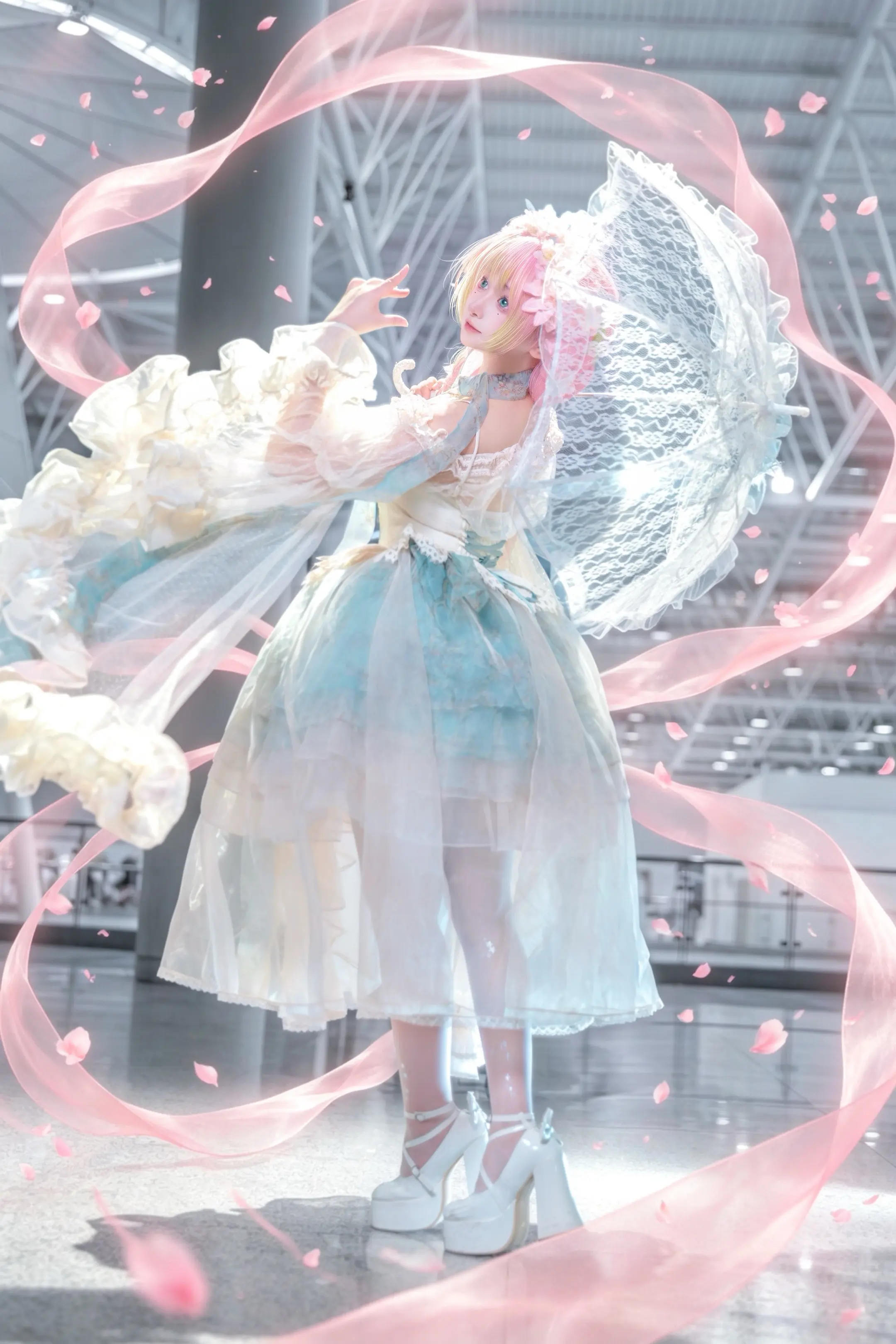 你是被神明眷顾的人喔，蜜璃🌸。📷：  赛博头发
