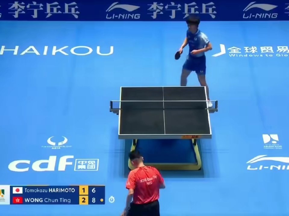 黄镇廷3比1张本智和2026年海口亚洲杯男单小组赛第二轮中，黄镇廷以3比1张本智
