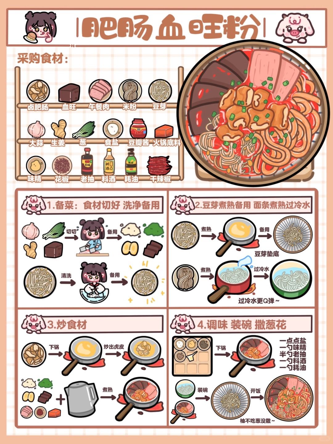 手绘食谱🍜｜滑嫩入味😋香辣可口🌶️梦中情粉