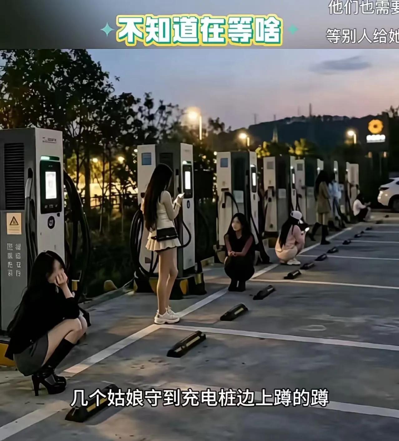 太离谱了！听说一些人把主意打到了郊区的夜间充电站，盯着深夜来充电的电车车主搭讪，