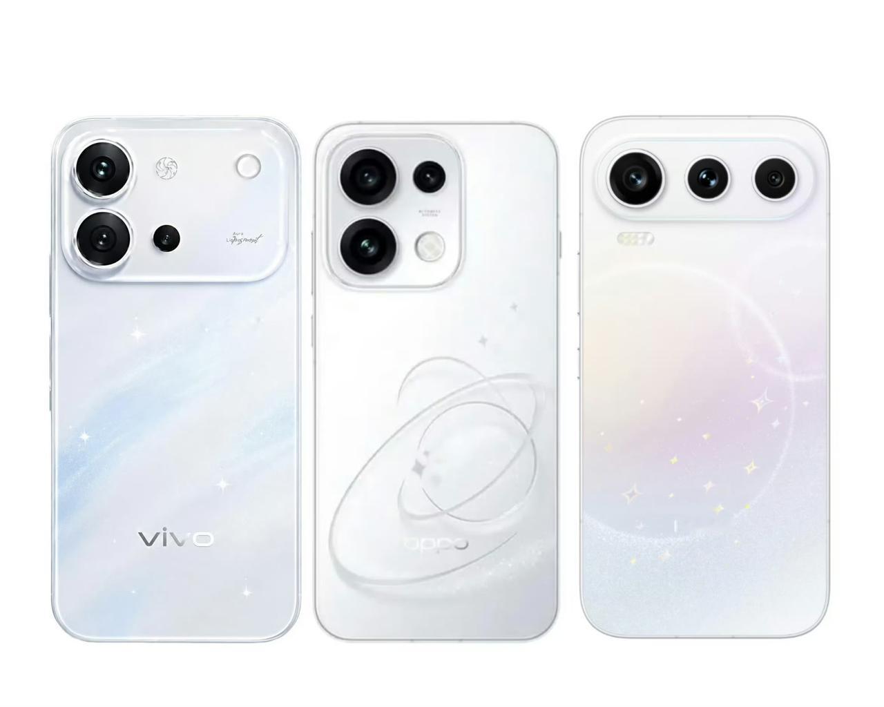 为何大家同时选择星星元素设计？
vivo S60、OPPO Reno16、荣耀6