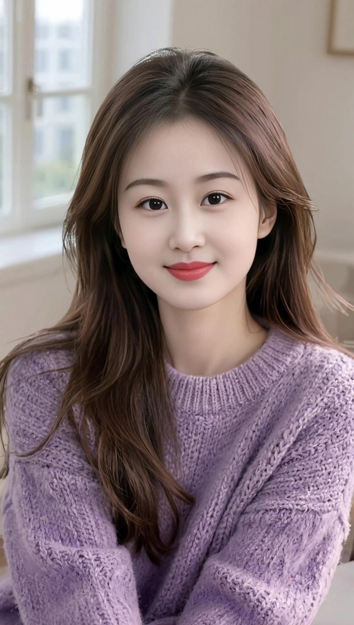 淡紫温柔照 热门 甜系女孩 清纯甜美 穿搭