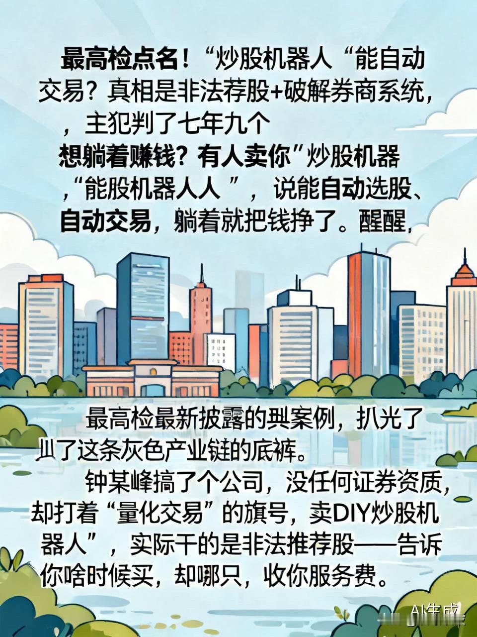 最高检点名！“炒股机器人”能自动交易？真相是非法荐股+破解券商系统，主犯判了七年