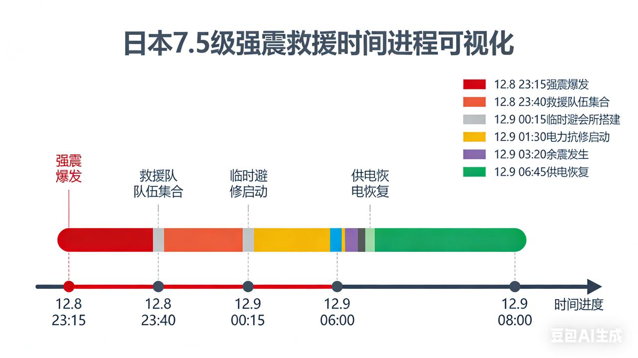 8小时生死竞速！日本强震救援时间轴直击
 
12月8日23:15，7.5级强震突