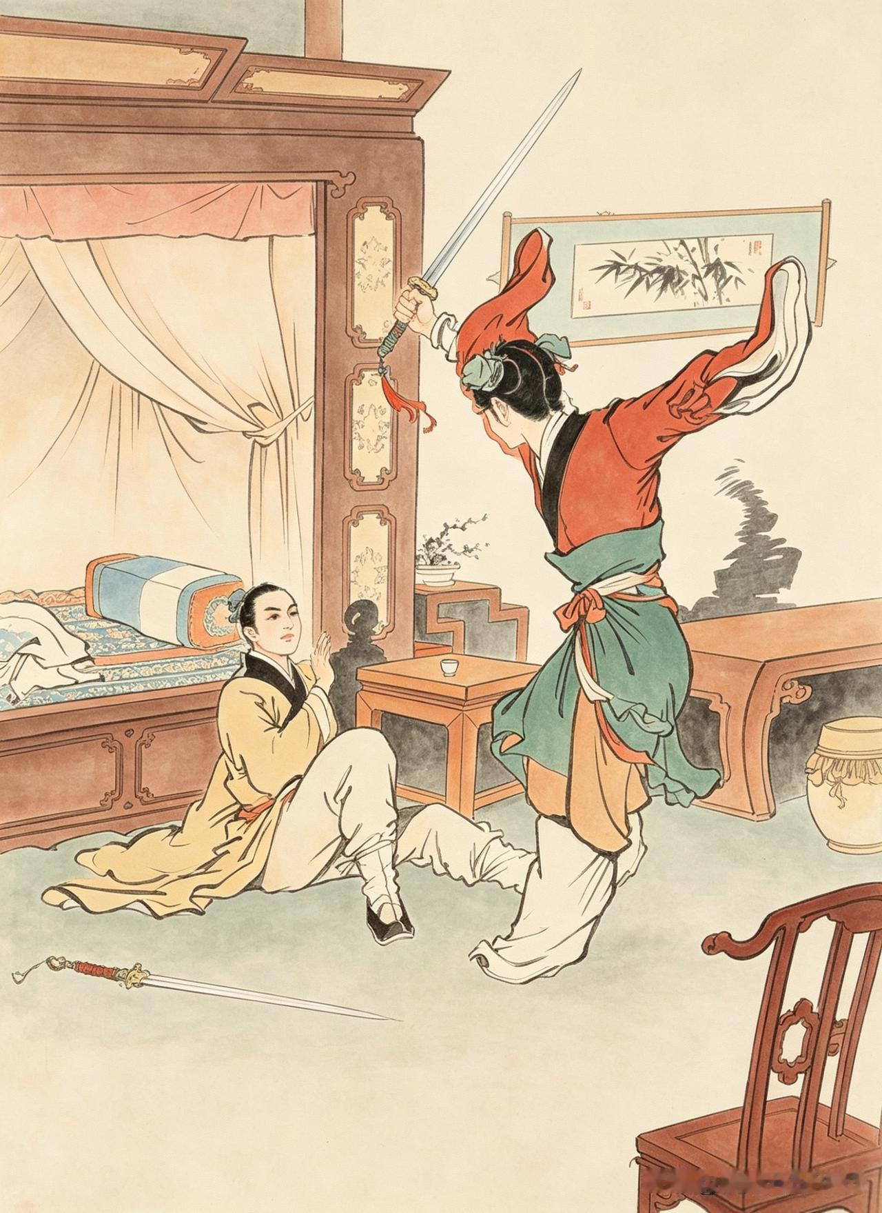 知道是哪本书的哪个情节吗？
试试说出每张图的主要人物。