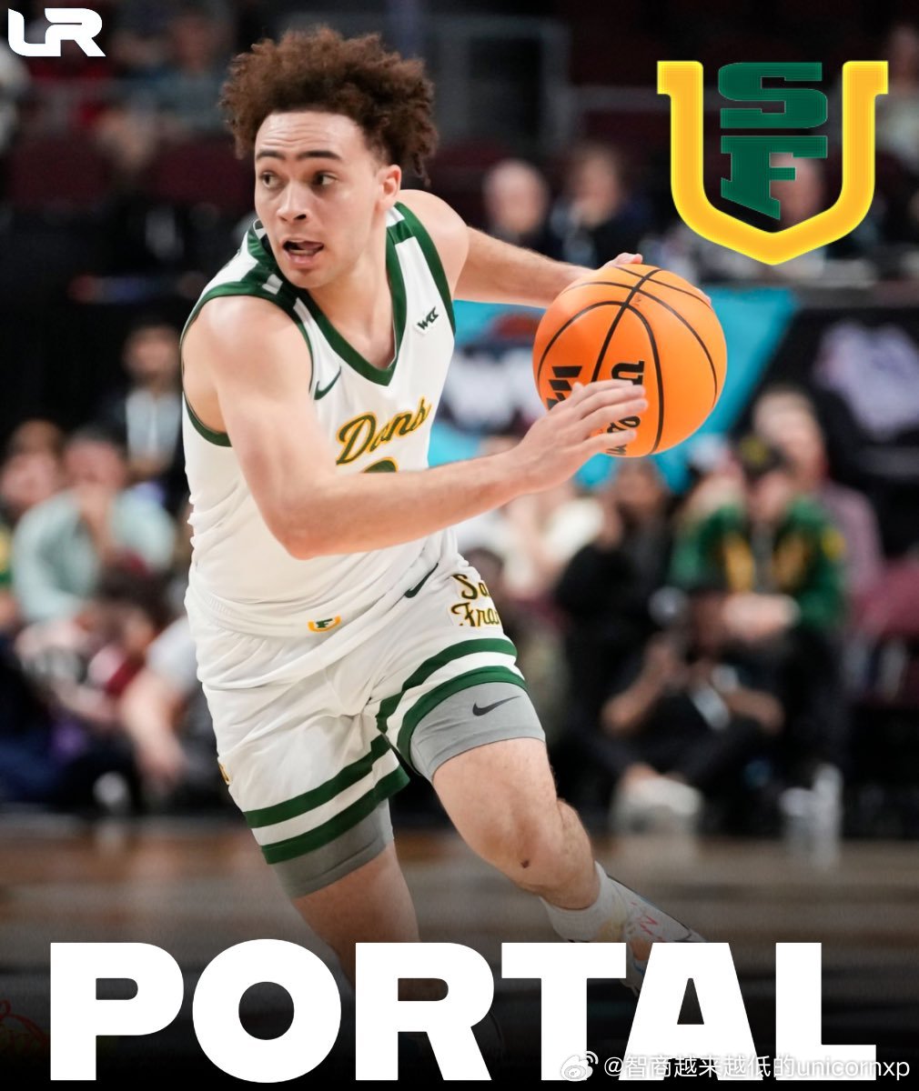 好消息，旧金山大学主控Ryan Beasley申请转校，赵维伦迎来机会NCAA