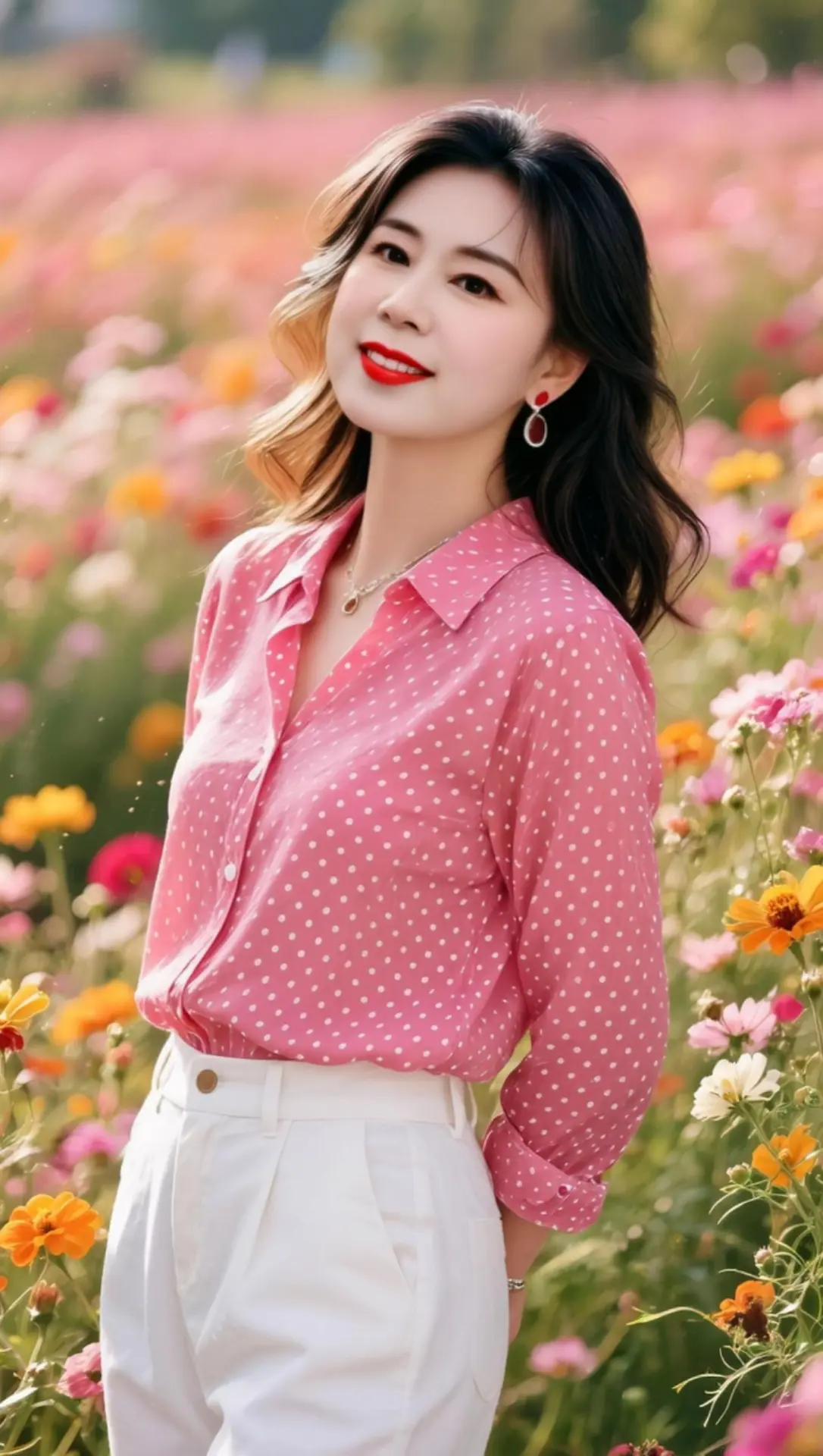 AI花海清新照 ai创作