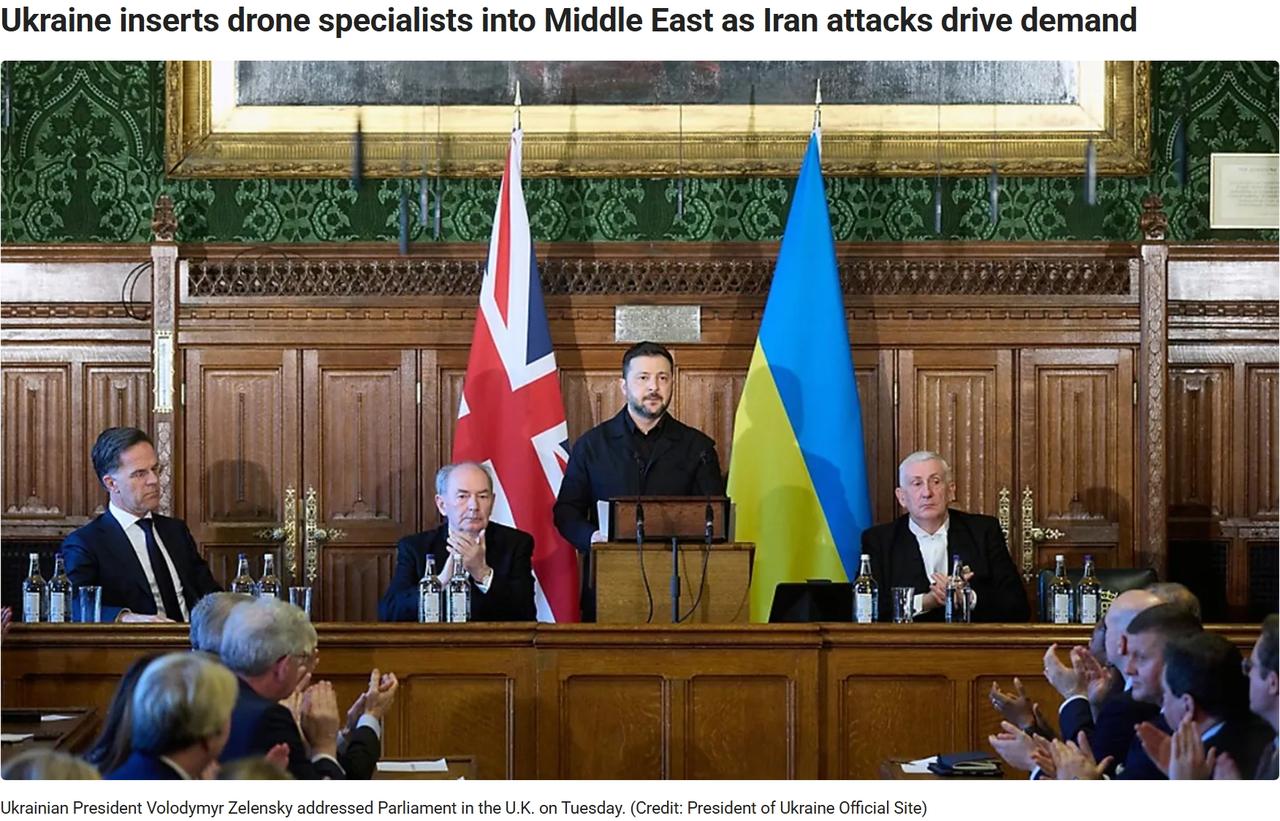 乌克兰派遣军事专家前往中东支援美国
当地时间周二，乌克兰总统弗拉基米尔·泽连斯基