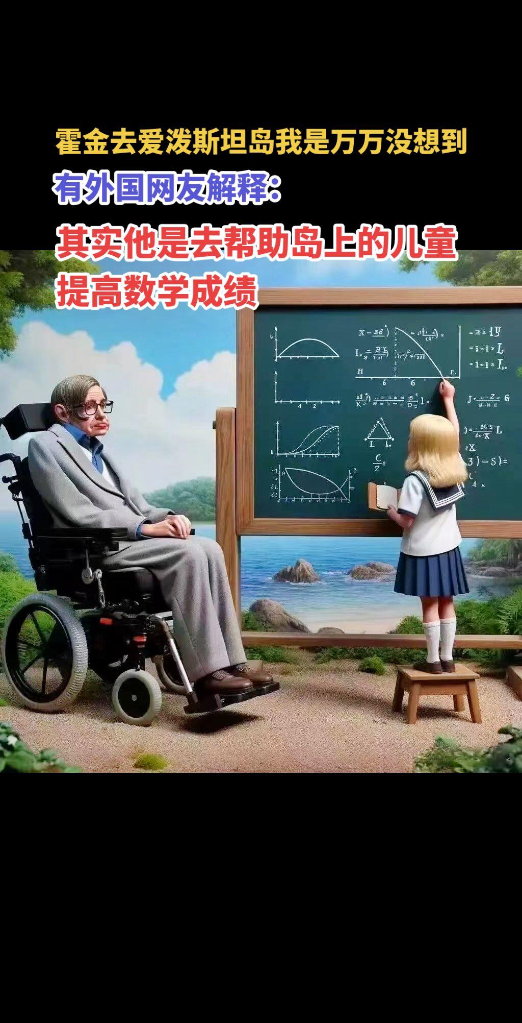 外国网友解释霍金去爱泼斯坦岛的原因#抖音看世界