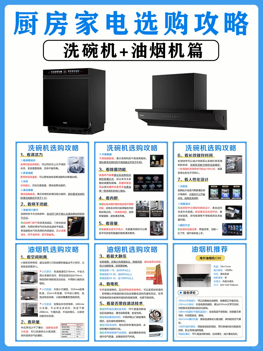 双11家电怎么选❓洗碗机+油烟机选购干货