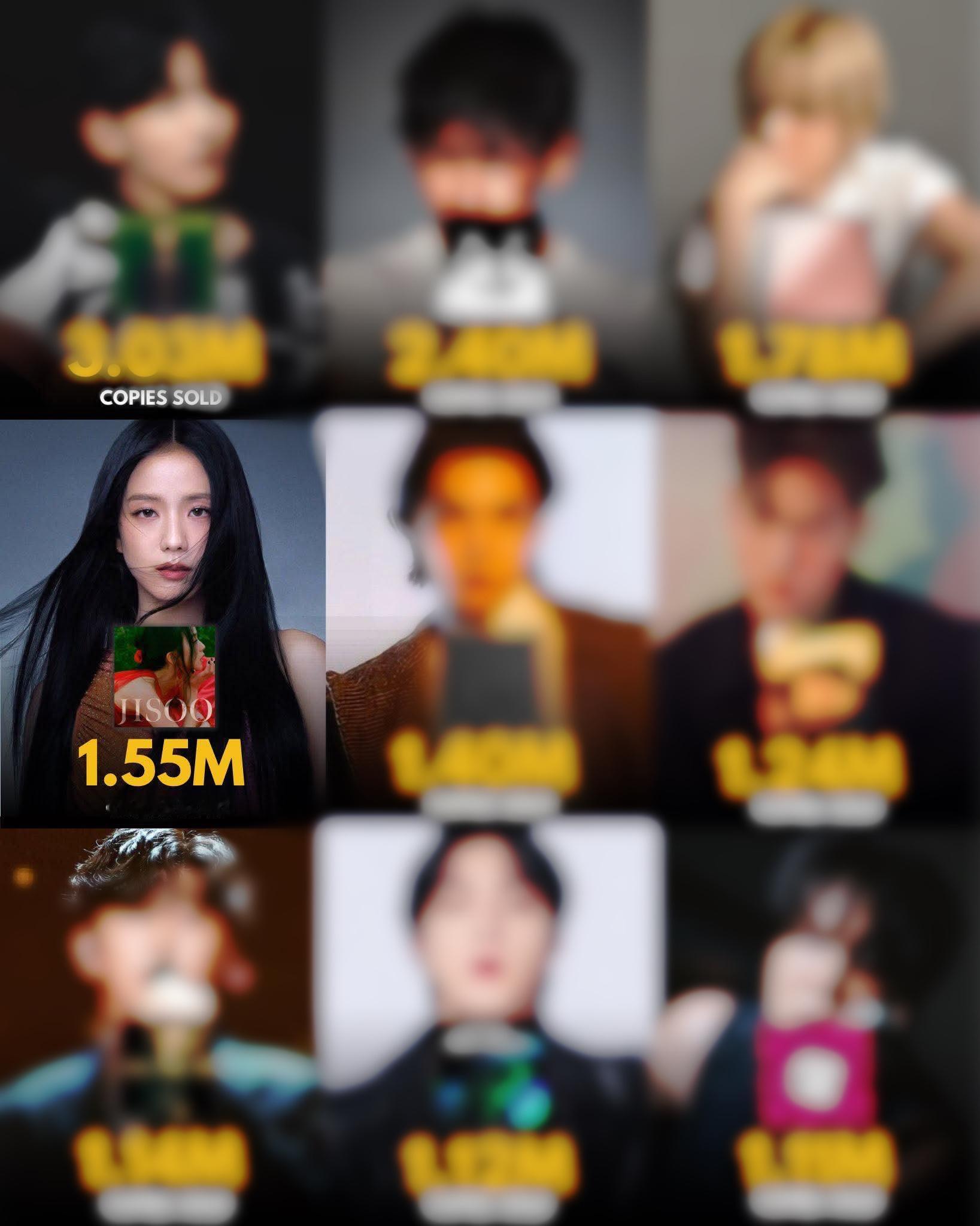 JISOO 是 Circle Chart 上有史以来销量第 4 高的 K-pop