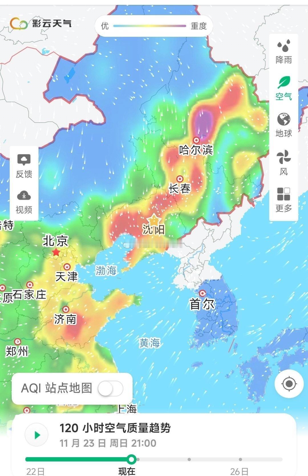 明早可能有大雾~ ​​​