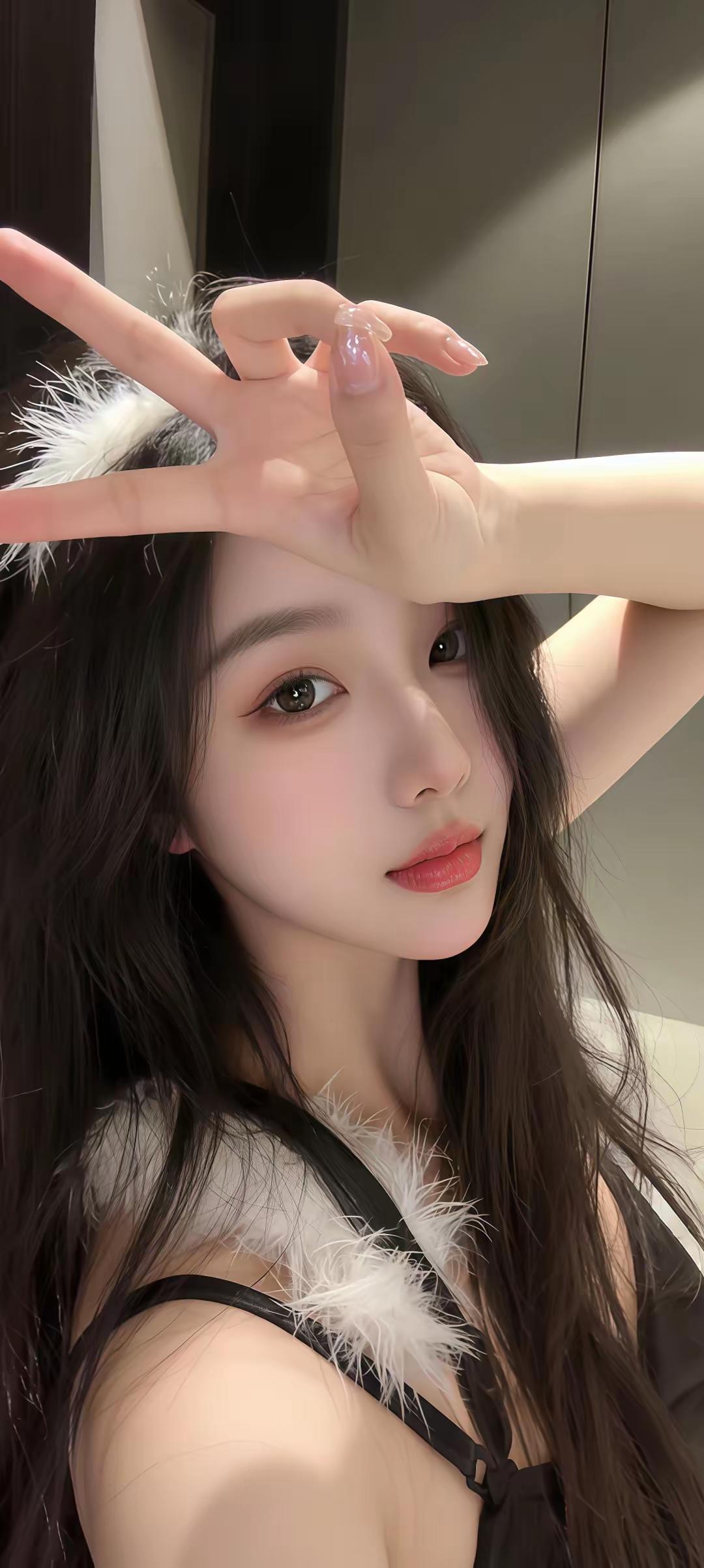 甜美兔耳自拍，少女心满满！🐰💕